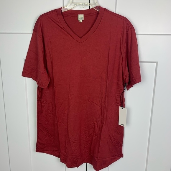 NWT Swet Tailor XL Softest V Neck T Shirt Red Wine short sleeve - Picture 1 of 6